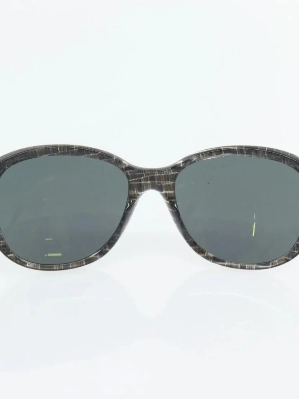 CHANEL Matelasse Sunglasses Plastic Lamb Skin Black CC Auth BA12975M